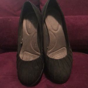 Black platform heels